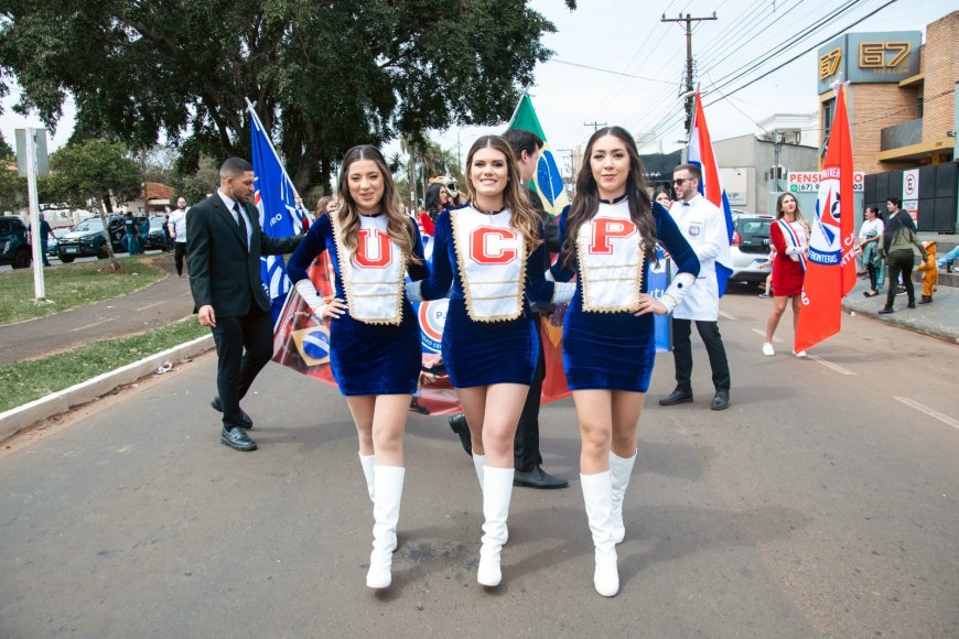 UCP de Pedro Juan celebra Independência do  Brasil em desfile de 7 de setembro em Ponta Porã Participação especial da Universidad Central do Paraguay de Pedro Juan foi muito aplaudida